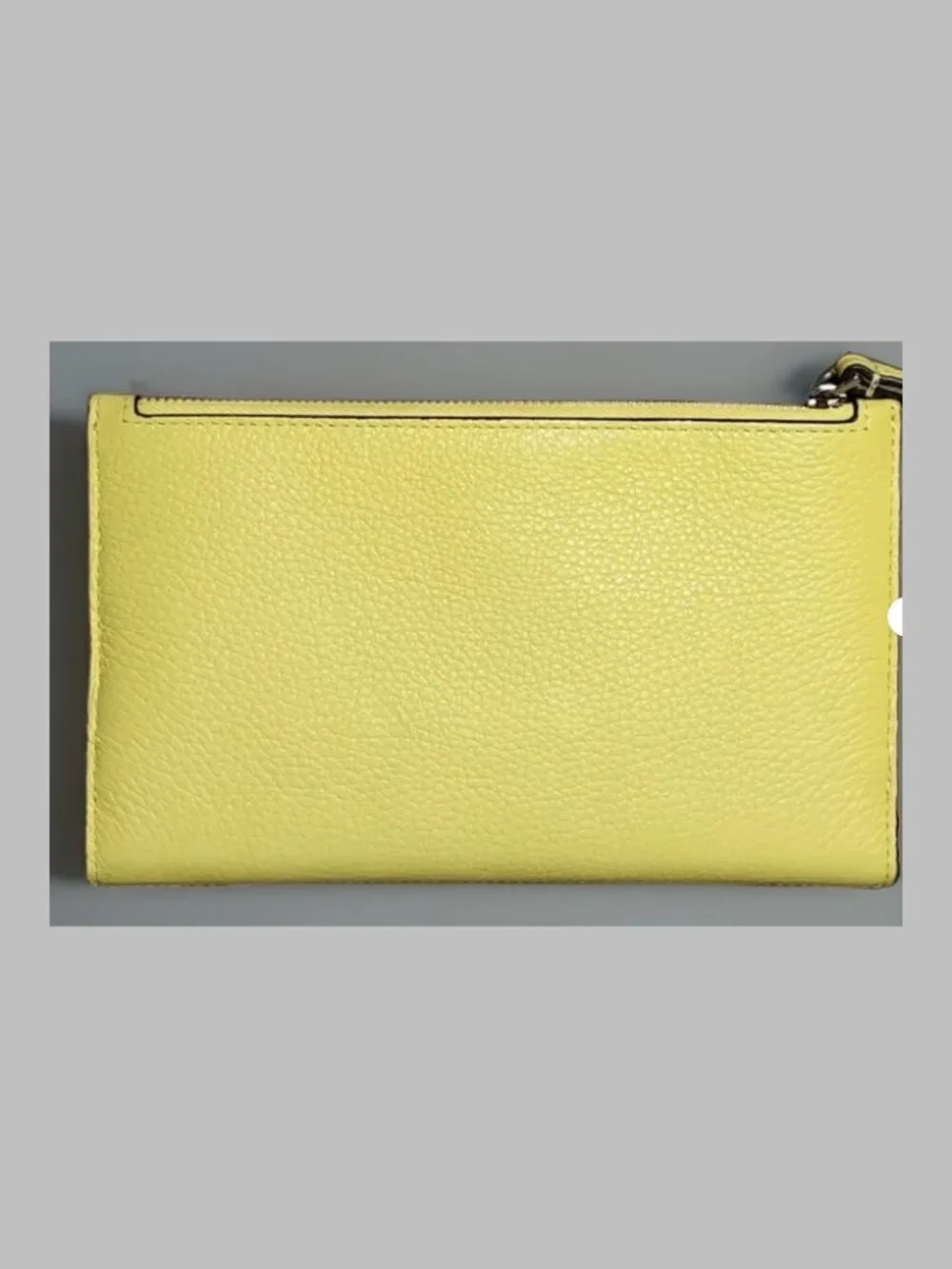 Kate Spade Leila Limelight Pebbled Leather Phone Wristlet Card Holder Wallet